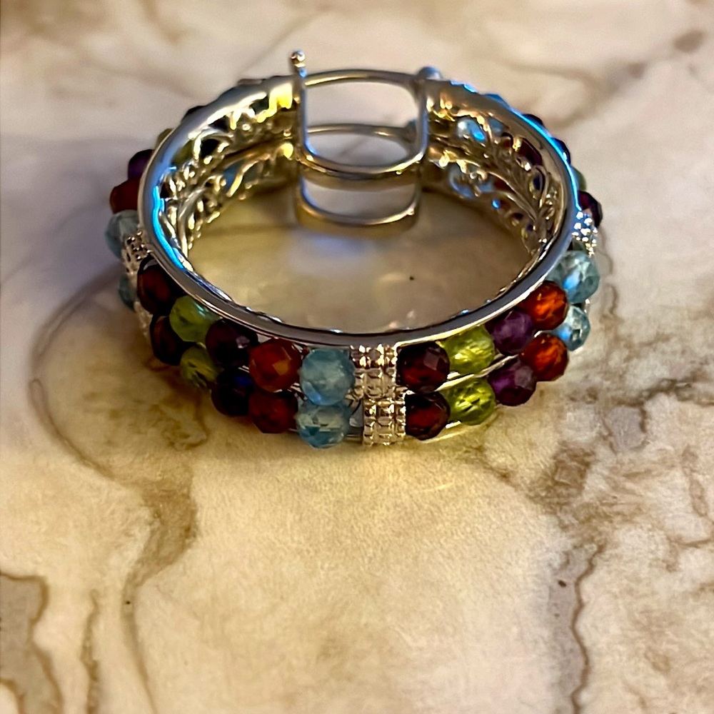 Multi Gemstone Hoops